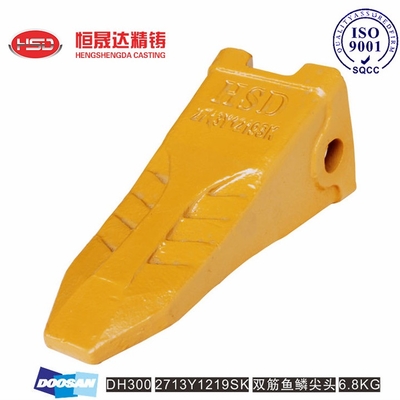 DH300 2713-1219RC 2713-1219 DOOSAN Bucket Teeth Good Heat Dissipation Performance