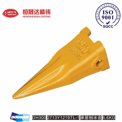 DH300 2713-1219RC 2713-1219 DOOSAN Bucket Teeth Good Heat Dissipation Performance