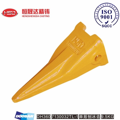 DH360 71300032 DOOSAN Excavator Bucket Teeth Optimized Tooth Shape Structure
