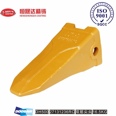 DH500 27131236RC DOOSAN Excavator Big Ice Bucket Teeth Optimized Tooth Shape