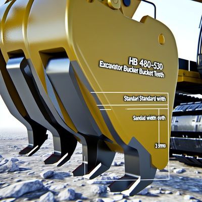 HB 480-530 Hardness Excavator Bucket Teeth with Standard Width and 3- 5 Hardness