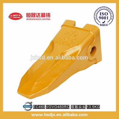 Heavy precision casting rock construction machinery parts excavator bucket teeth from HSD factory with gape mouth