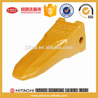 ZAX240 alloy steel casting wear parts excavator rock bucket teeth H401367H