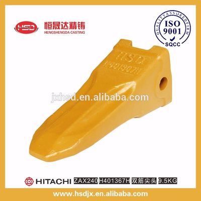 ZAX240 alloy steel casting wear parts excavator rock bucket teeth H401367H