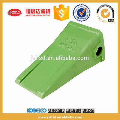 Excavator replacement parts SK230 bucket flat teeth for sale