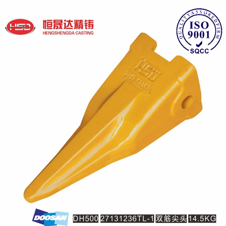 DH500 27131236RC DOOSAN Excavator Big Ice Bucket Teeth Optimized Tooth Shape
